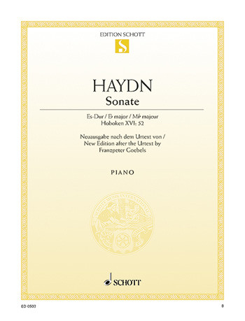 Sonata: Eb: Xvi: 52: Piano (Schott Ed)