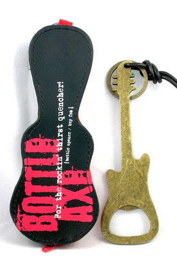 Guitar Bottle Opener With Gig Bag - Bronze