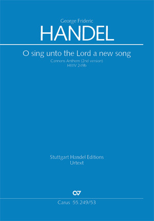 O Sing Unto The Lord A New Song: Hwv249B:  Vocal Upper