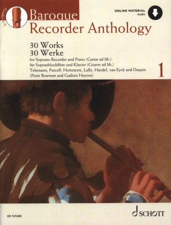Baroque Recorder Anthology Vol.1: 30 Works Recorder: Book & Audio