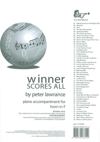 Winner Scores All: French Horn Piano Accompaniment