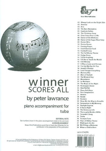 Winner Scores All: Tuba Piano Accompaniment