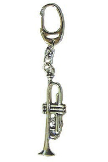 Gift: Keyring: Trumpet: Pewter