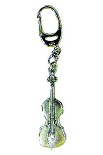 Gift: Keyring: Cello: Pewter