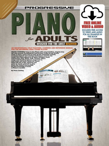 Progressive Piano Method For Adults: Book & Audio Online Video & Audio