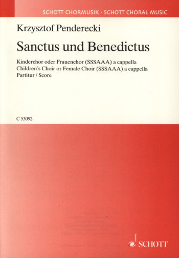 Sanctus Und Bededictus: Vocal: Upper Voices A Cappella (SSSAAA)
