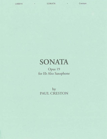 Sonata Op.19 For Alto Saxophone And Piano (SP11273)