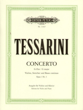 Violin Concerto G Major Op.1/3: Violin & Piano (Peters)