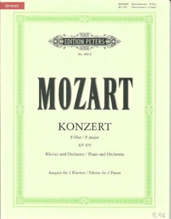 Concerto In F Major: K459: No 19: Piano (Peters)
