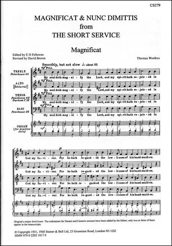 Magnificat & Nunc Dimittis From Short Service: Vocal: Satb(S&B)