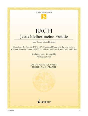 Jesu Joy Of Mans Desiring: Oboe And Piano (Schott)