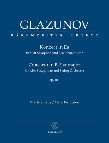 Concerto Eb Major: Op109: Saxophone And String Orchestra: Piano Reduction  (Barenreiter)