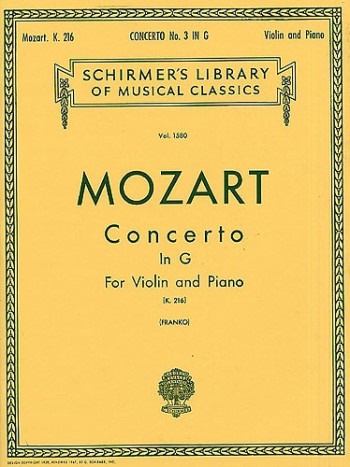 Concerto G Major: Violin And Piano (Hal Leonard)