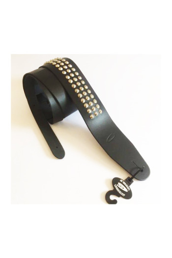 Leathergraft Guitar Strap - Leather - 3 Row Studded - 2.5"