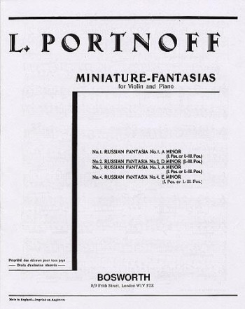 Russian Fantasia No.2: Violin & Piano (Bosworth)