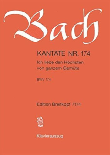 Cantata: Bwv174: Vocal (Breitkopf)