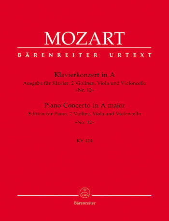Piano Concerto No.12 K414: Piano & String Quartet (Barenreiter)