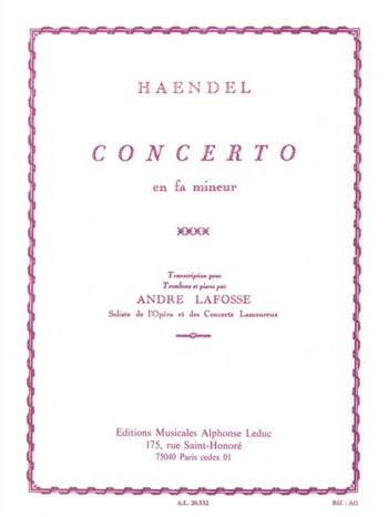 Concerto: F Minor: Trombone And Piano (Leduc)