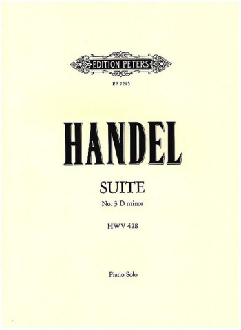 Suite No 3: D Minor: Piano (Peters)