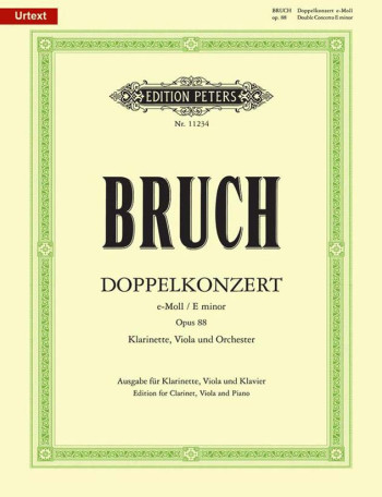 Double Concerto In E Minor: Op. 88: Clarinet Viola And Piano (Peters)