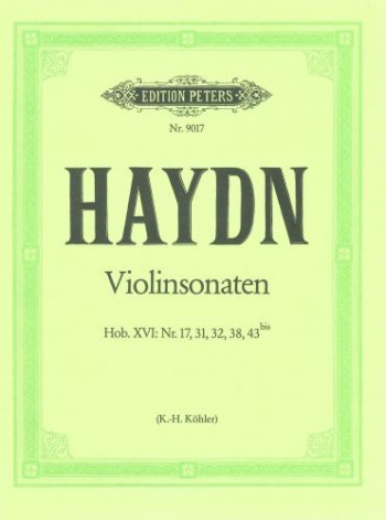 Five Sonatas For Violin And Piano: 17 31 32 38 And 43b (Peters)