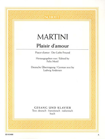 Plaisir Damour: G Major: High Voice And Piano