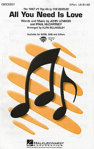 All You Need Is Love: Beatles: Vocal SA (Billingsley)