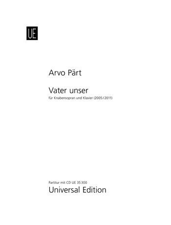 Vater Unser: Boy Soprano & Piano: Vocal Score & Cd