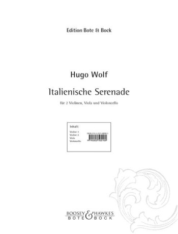 Italian Serenade: String Quartet: Parts (Bote & Bock)