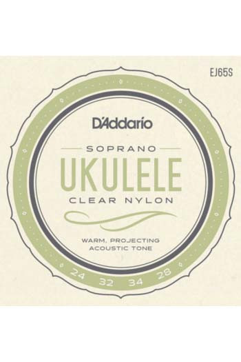 D'Addario EJ65S Clear Nylon Soprano Ukulele String Set
