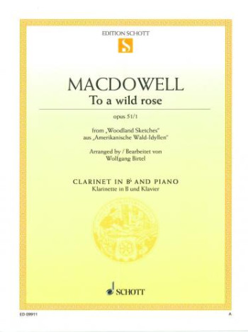 To A Wild Rose: Op51 No1: Clarinet & Piano