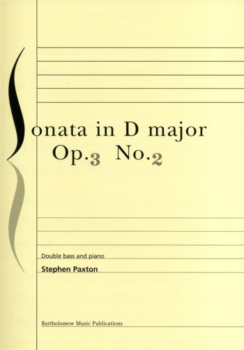 Sonata D Major Op.3/2: Double Bass & Piano (Bartholomew)