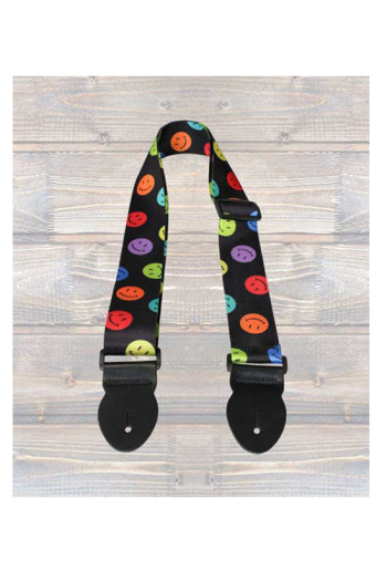 Leathergraft Guitar Strap - Smiley Faces