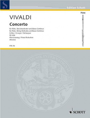 Concerto G Major RV 436/PV 140 F VI No. 8 Flute & Piano (Schott)