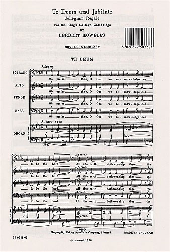 Te Deum And Jubilate Deo (Collegium Regale): Vocal SATB