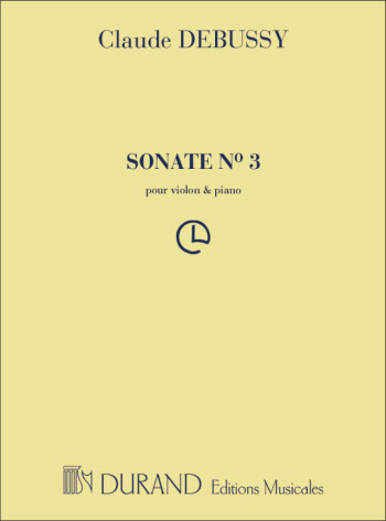 Sonata No 3 In G Minor: Violin & Piano  (Durand)