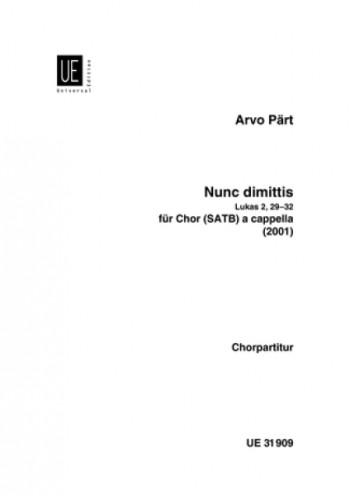 Nunc Dimittis Choral Score SATB (Universal)