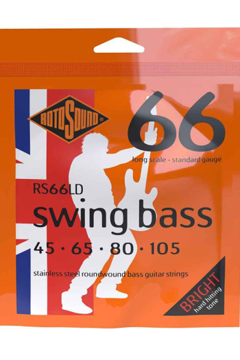 Guitar String: Rotosound Swing Bass RS66LD  Stainless Steel Roundwound 45-105 Long Scale/S