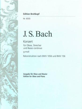 Concerto G Minor BWV1056: Oboe & Piano (Breitkopf)