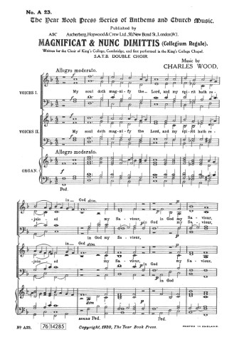 Magnificat & Nunc Dimittis In F: Vocal: Double Choir: SSAATTBB
