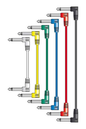 Lead: Cable: Chord Patch Lead: 0.5M: Set Of 6 Coloured