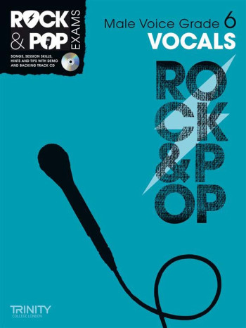 OLD STOCk SALE - Rock & Pop Exams: Male Vocals Grade 6: Book & Cd (Trinity)