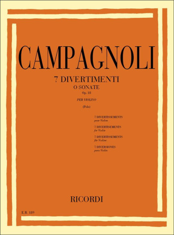 7 Divertimenti O Sonate Op.18: Violin & Piano (Ricordi)