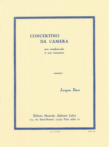 Concertino Da Camera: Alto Saxophone (Leduc)