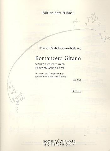 Romancero Gitano, Op. 152 Guitar Part