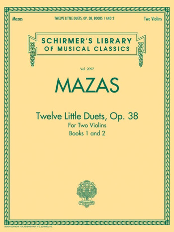 12 Little Duets Op38: Vol 1 & 2:  Violin Duet