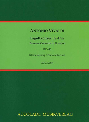 Bassoon Concerto G Major RV493: Bassoon And Piano