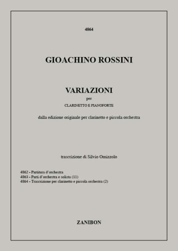 Variations: Clarinet And Piano Reduction