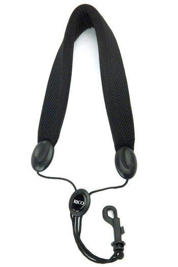 Rico SLA18 Tenor Or Bari Sax Padded Saxophone Strap: Plastic Snap Hook
