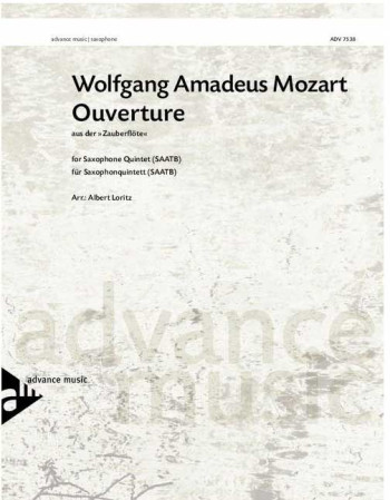Overture From The Magic Flute: Saxophone Quintet (SAATB) Score & Parts
